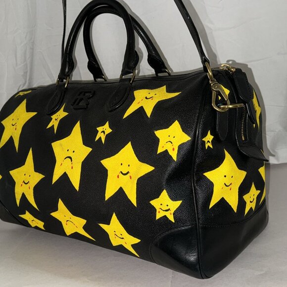 Ralph Lauren RRL Handmade Black Pebbled Leather Duffle Bag Travel Bag - Picture 7 of 17